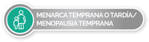 Menarca temprana o tardía, menopausia temprana
